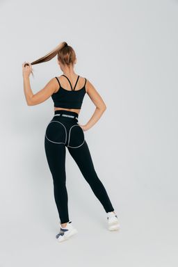 Лосины Силуэт со светоотражающим кантом / Shape Reflective Черный