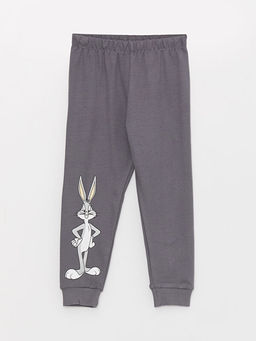 Bisiklet Yaka Uzun Kollu Looney Tunes Bask?l? Erkek Bebek Pijama Tak?m? - Waikiki фото 3