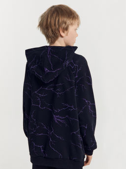 Анорак для мальчиков черный с принтом молнии - Mark formelle фото 6