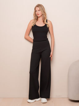 Женские брюки-клеш черные (Арт. 4306TDJ)