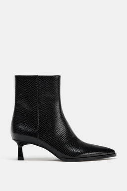 EMBOSSED HEEL ANKLE BOOTS - Zara фото 4