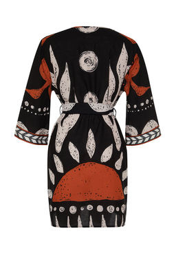 Etnik Desenli Kusakl? Mini Dokuma %100 Pamuklu Plaj Kimono&Kaftan TBESS23KM00035 - Trendyolmilla фото 12