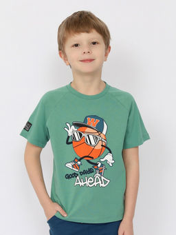 CSKB 63739-37-391 Футболка для мальчика,зеленый
