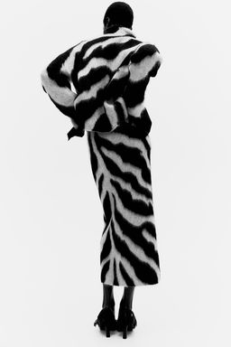 Falda en punto jacquard de mezcla de mohair - H&m фото 3