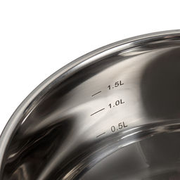 1743 GIPFEL Кастрюля SERENADE 18x8,5см/2,1л со стеклянной крышкой. Материал: нерж. сталь 18/10. Толщина 0,6мм  фото 7