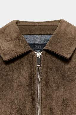 CAZADORA EFECTO ANTE / Khaki oscuro - Zara фото 8