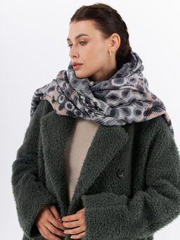 Большой, мягкий, тонкий и очень нежный двусторонний палантин с рисунком - Tantino фото 2