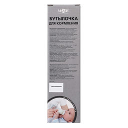 Бутылочка для кормления M&B Baby bottle, классическое горло, от 3 мес., 250 мл., стеклянная
