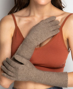 Перчатки из кашемира ULdl капучино