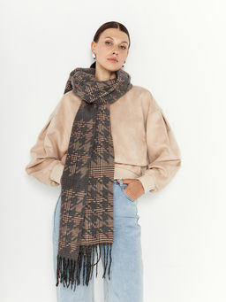 в составе ШЕРСТЬ и КАШЕМИР Большой, мягкий, теплый двусторонний палантин. - Tantino фото 6