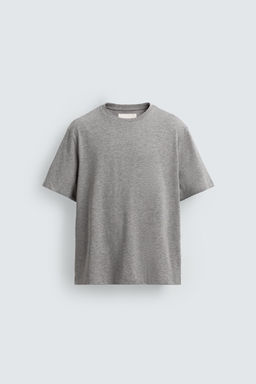 CAMISETA MEDIUM WEIGHT MANGA CORTA / Gris vigor? - Zara фото 6