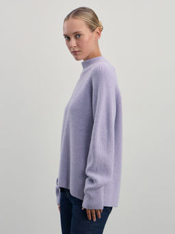 Джемпер оверсайз с воротником стойкой / Zarina  фото 4