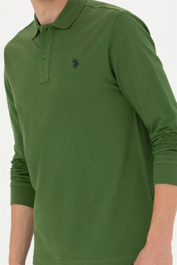 U. S. Polo Assn / Мужской зеленый базовый свитшот - U.s. polo assn фото 6