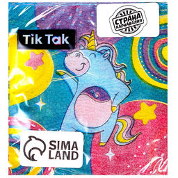 Цена за 3 шт. Салфетки бумажные «Единорожек», 24×24 см, 20 шт.