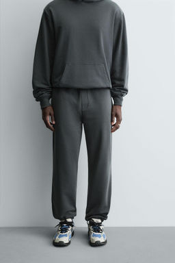 PANTAL?N JOGGER REGULAR FIT B?SICO / Antracita oscuro - Zara фото 2