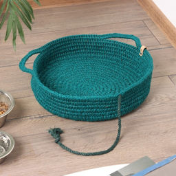 Лежанка для животных, D 35 см, зеленый, джут - Simaland фото 2