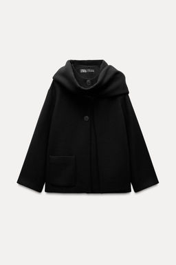 WOOL COAT WITH SCARF - Zara фото 5