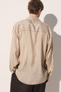 Рубашка Camisa Cruzada Rayas вискозная песочная