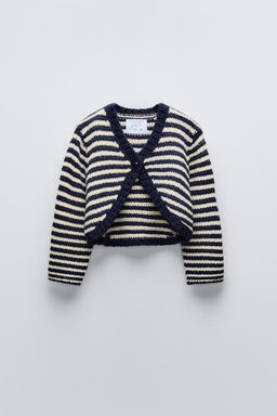 STRIPED KNIT CARDIGAN