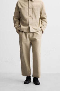 STRAIGHT-LEG PLEATED TROUSERS - Zara фото 2