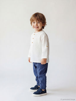 Erkek Bebek Hakim Yaka G?mlek ve E?ofman Alt?