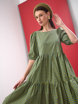 Платье с рукавами-буфами OD-789-4