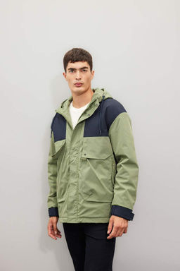 Пальто обычного кроя с капюшоном