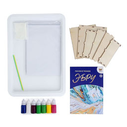 Набор для творчества «Рисуем в технике Эбру», формат А4 + шкатулка из дерева