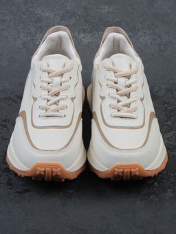 03-YC353-1 BEIGE Кроссовки женские (натуральная кожа)