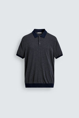REGULAR FIT STRIPED KNIT POLO SHIRT - Zara фото 13