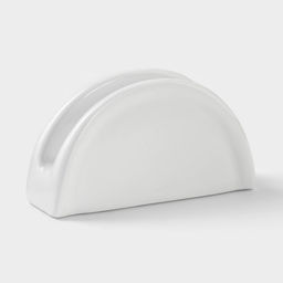 Салфетница керамическая «Классика», 11.5×3.5×6 см, цвет белый