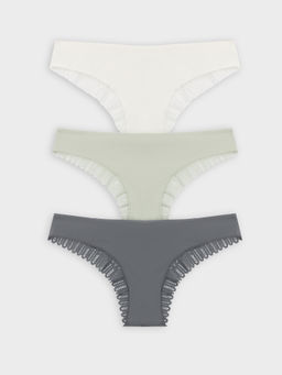 Цена за 2 штуки! Трусы бразилиана женские в наборе, 3 шт - Mark formelle фото 8