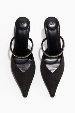 Mules de tac?n con tira de strass - H&m фото 5