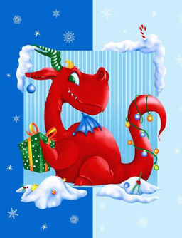 Комплект вафельных полотенец 48*60 см, 3 штуки (Веселые драконы) - Ивановотекстиль фото 8