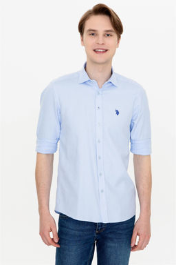 U. S. Polo Assn Мужская голубая рубашка с длинным рукавом - U.s. polo assn фото 8