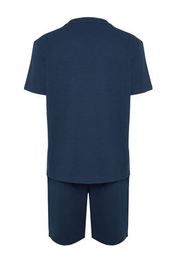 TRENDYOL MAN Mavi Regular Fit Waffle Sortlu Pijama Tak?m? TMNSS23PT00032 - Trendyolmilla фото 45