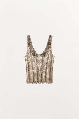 TOP ABALORIOS ZW COLLECTION / Plata - Zara фото 9