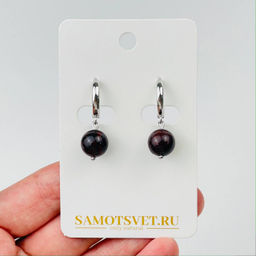 Серьги из красной Яшмы