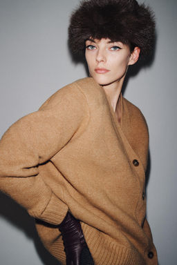 OVERSIZE 95% WOOL CARDIGAN - Zara фото 2