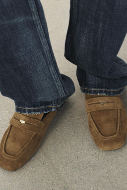 SPLIT SUEDE MULE LOAFERS - Zara фото 2
