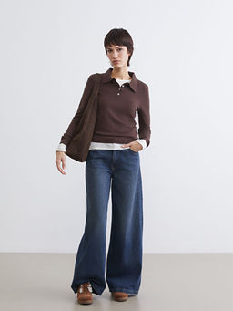 Polo Yaka Kad?n Triko Kazak