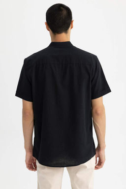 Рубашка из 100 % хлопка с короткими рукавами и воротником-поло обычного кроя - Defacto фото 10