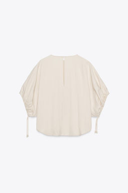 ZW COLLECTION PUFF SLEEVE BLOUSE - Zara фото 7