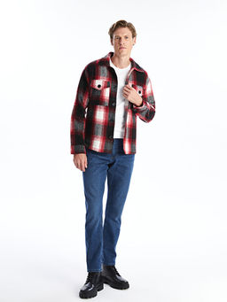 Regular Fit Uzun Kollu Ekose Erkek G?mlek Ceket