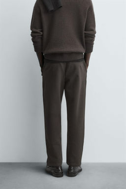 PANTAL?N CINTURA JOGGER CONFORT / Marr?n oscuro - Zara фото 3