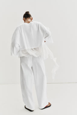 CAMISETA COMBINADA VOLANTES / Blanco - Zara фото 7