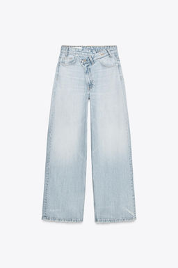 HIGH-WAIST WIDE-LEG TRF JEANS - Zara фото 49