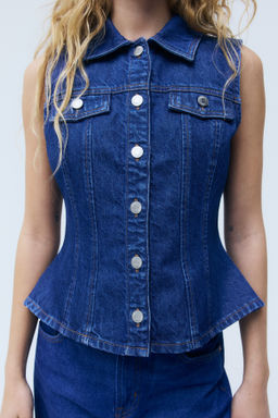 Chaleco denim con peplum - H&m фото 8
