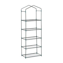 Стеллаж для рассады, 5 полок, 190×40×65 см, металлический каркас d=12 мм, без чехла, Greengo