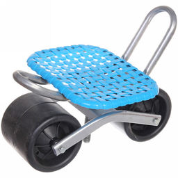 Стул садовый на колесах для прополки и работы в саду 35*47*14см с поворотным механизмом(360), цвет синий